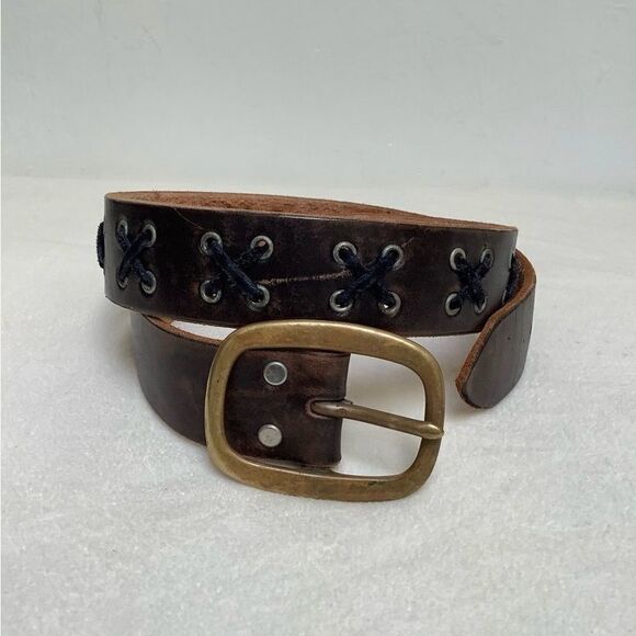 Jeff Galia Handmade Rock n Roll Leather Belt Black concert belt Distressed Belt main image 12